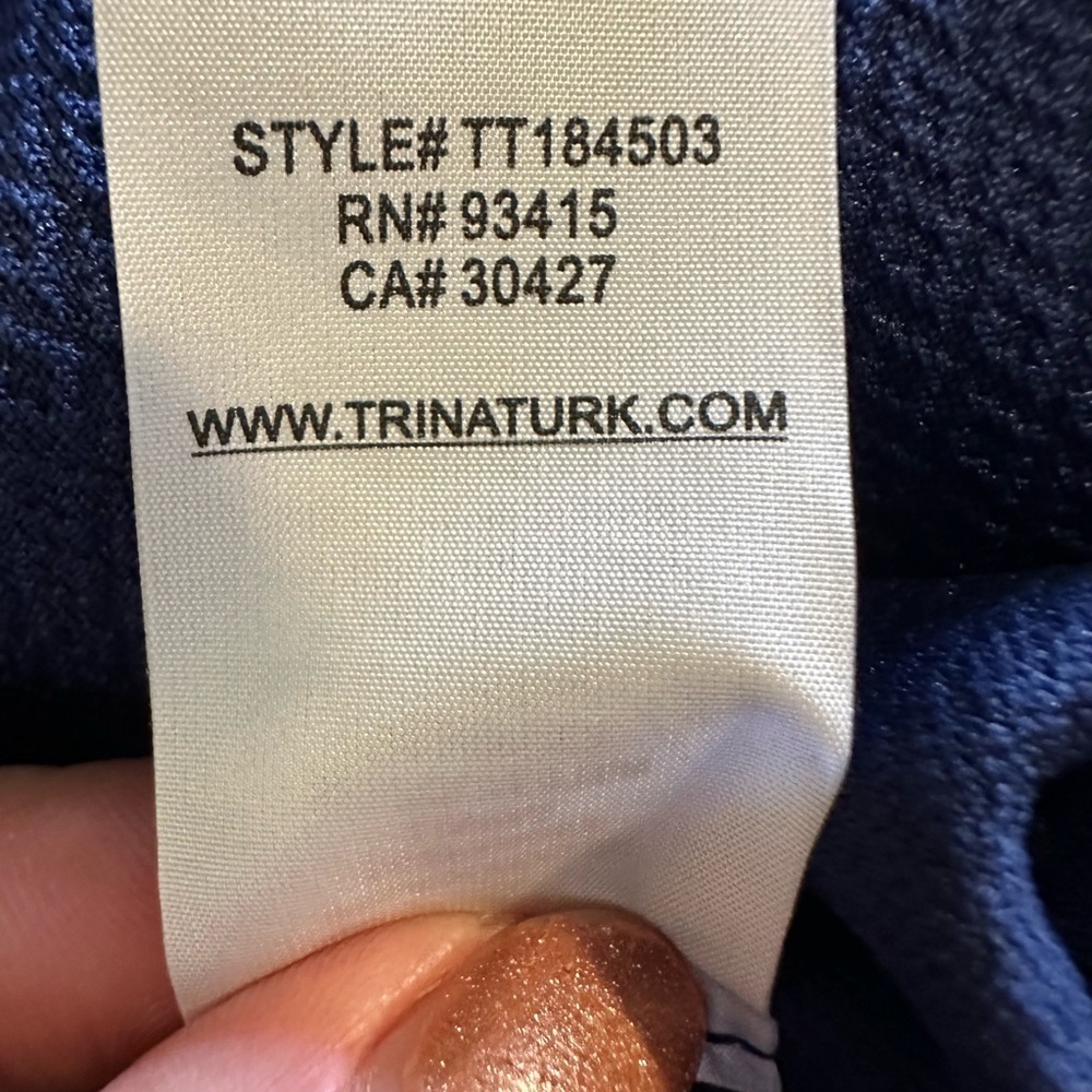 Trina Turk Shell Beach Dress, navy, Size 4 - Picture 5 of 6